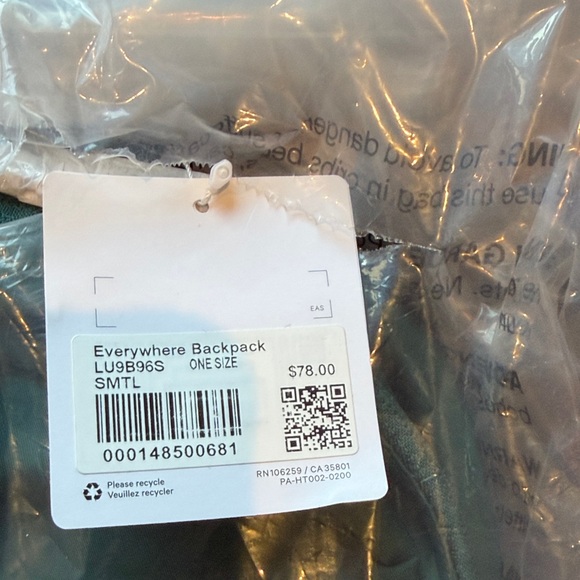 lululemon athletica Accessories - Lululemon Athletica Everywhere Backpack - Teal